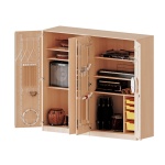 Musikschrank, 5 OH, zweiteilig, Türen mit Instrumentenhalterungen, mit 3 Boxen, B/H/T 209,x190x60cm 